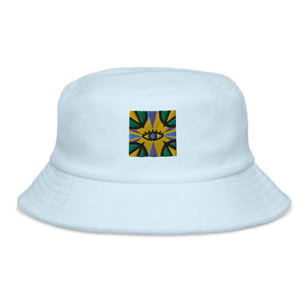 Unstructured terry cloth bucket hat